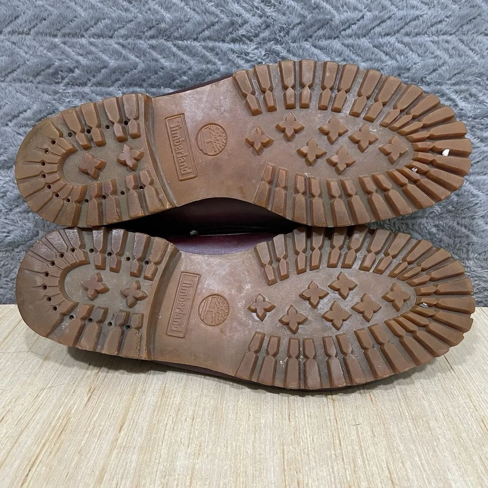 Vtg Timberland Classic Leather Blucher Brown 3 Eye Lug Sole Shoes Mens 10 32026